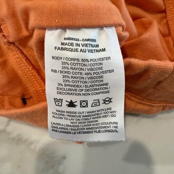 Nike Sportswear Club Fleece Sweat Shorts Womens Size XS Bright Orange Drawstring - Picture 7 of 8